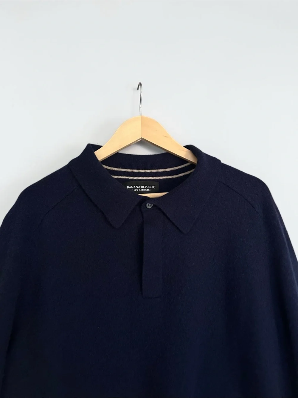 Banana Republic Viaggio 100% Cashmere Polo Sweater Navy XL Men’s